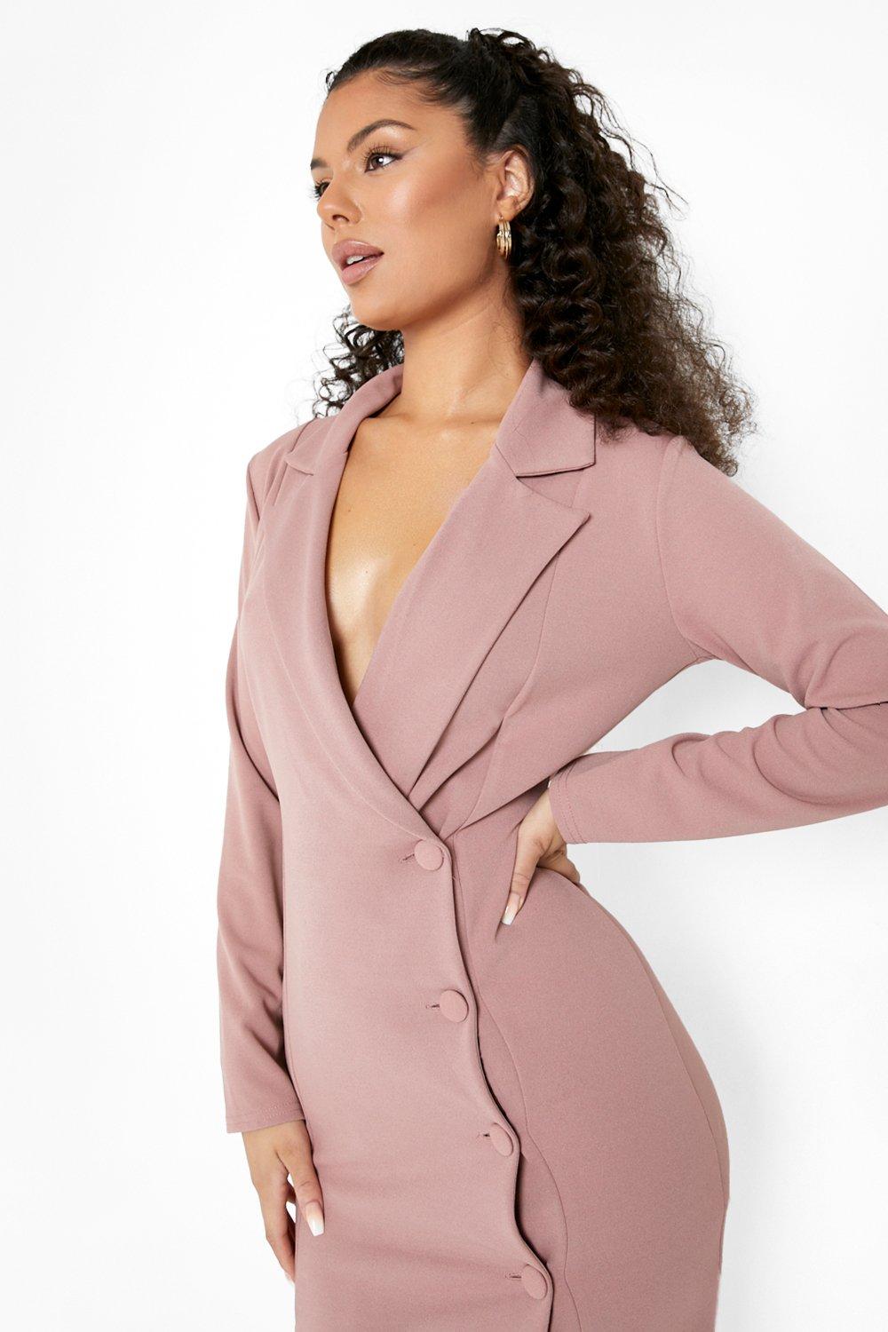 Dusty pink blazer dress sale